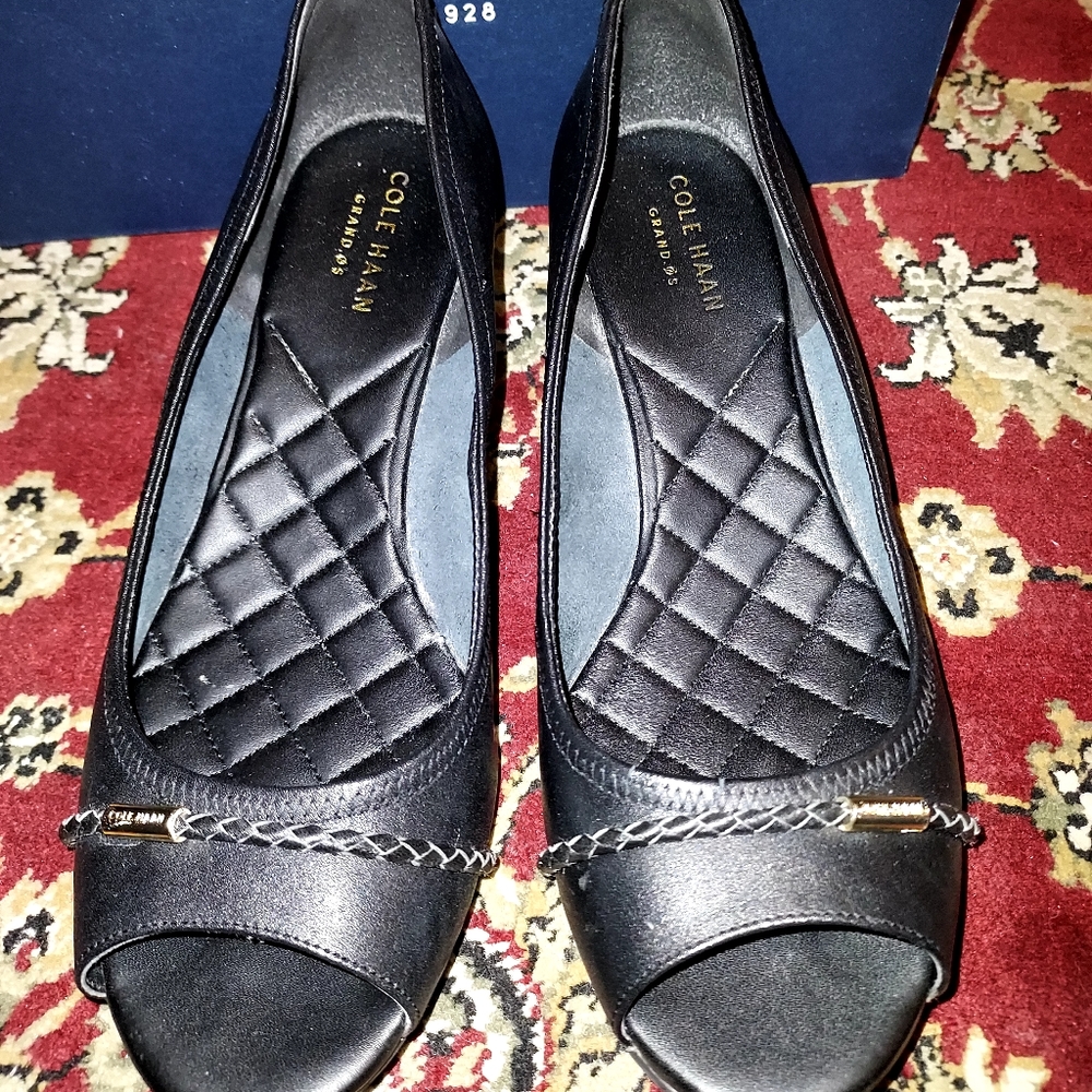 Cole Haan open toe wedge shoes